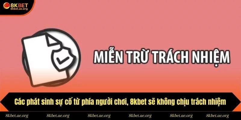 Các phát sinh sự cố từ phía người chơi, 8kbet sẽ không chịu trách nhiệm